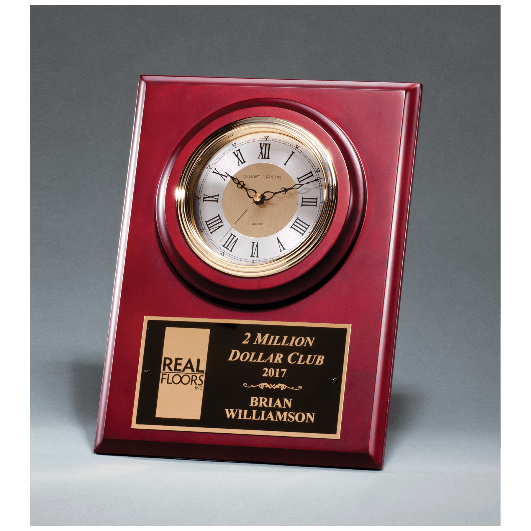 9" x 12" Cherry Finish Clock w/3 Hand Movement