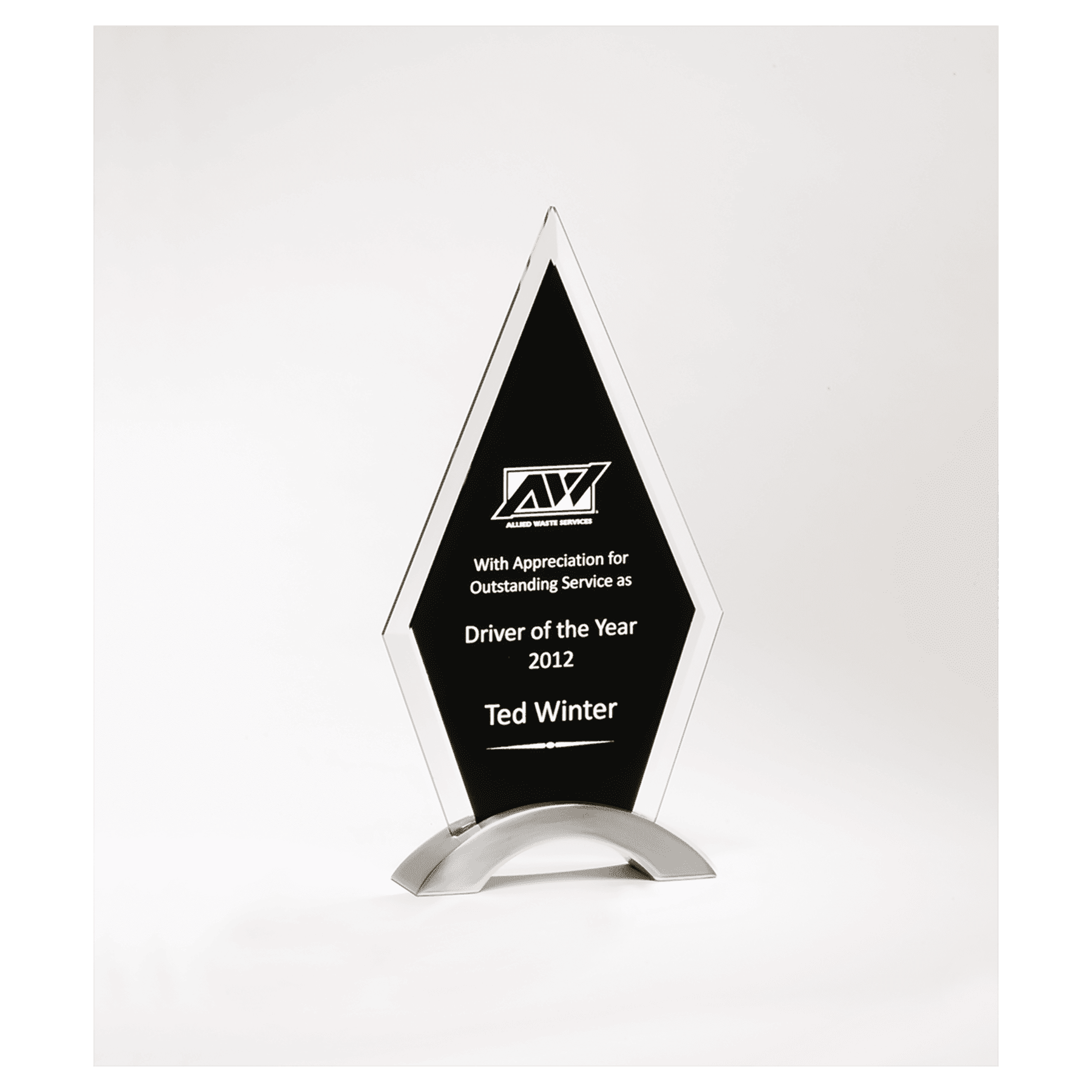 5 5/8" x 9 5/8" Beveled Clear Glass with Black Silkscreen and Silver