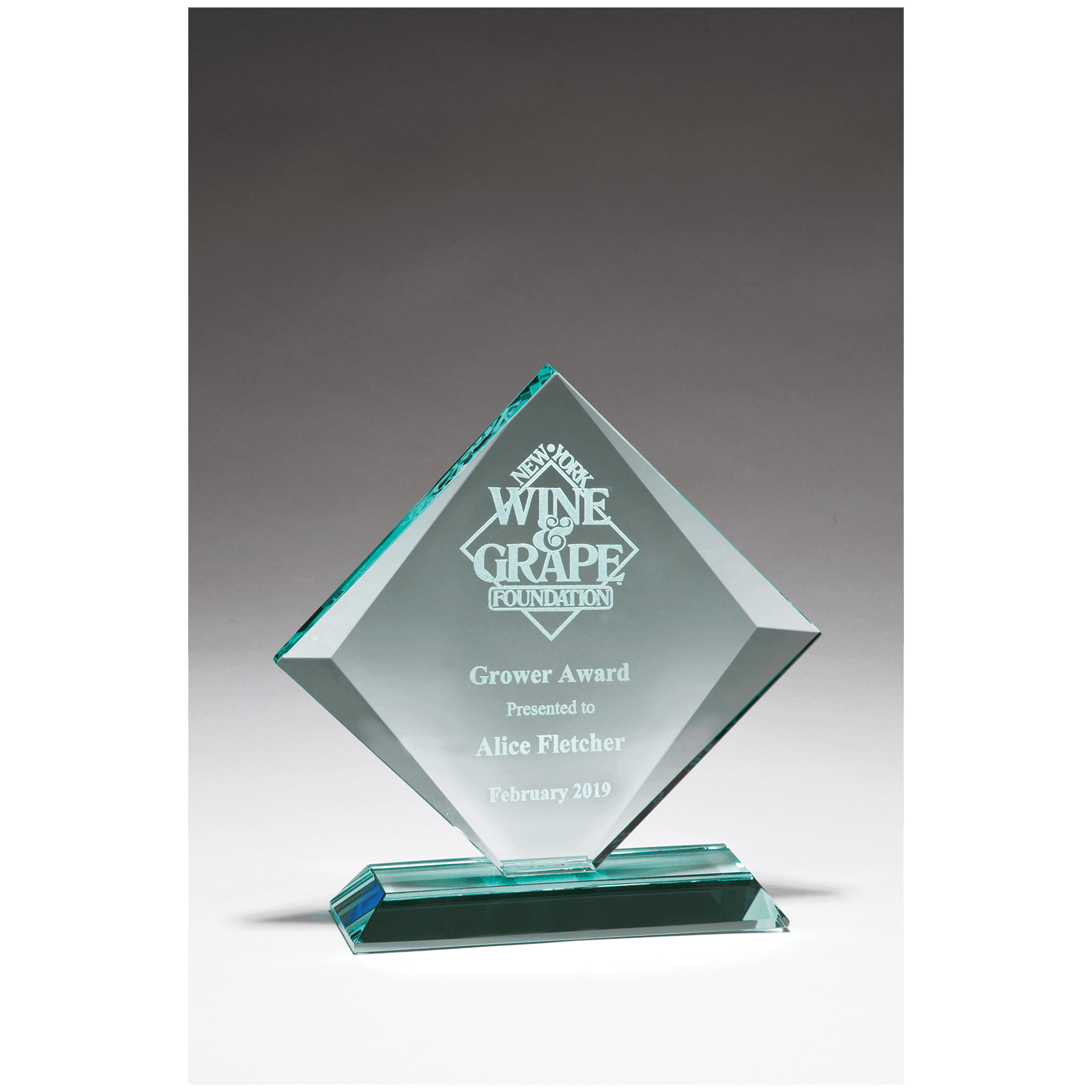 7 3/8" x 7 3/8" Diamond Series Glass Awards