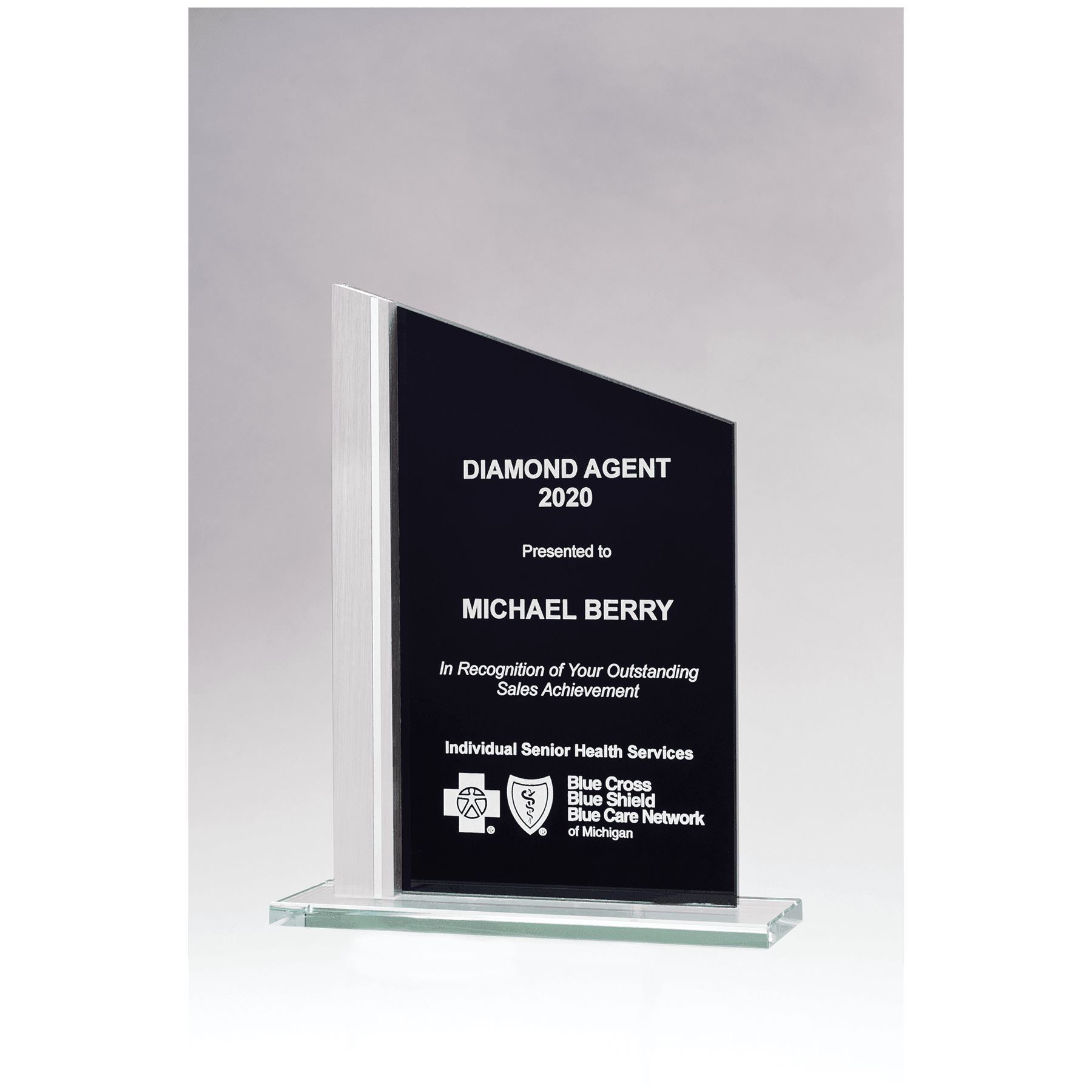 6 1/8" x 8 3/4" Zenith Series Black Silkscreened Glass with Brushed