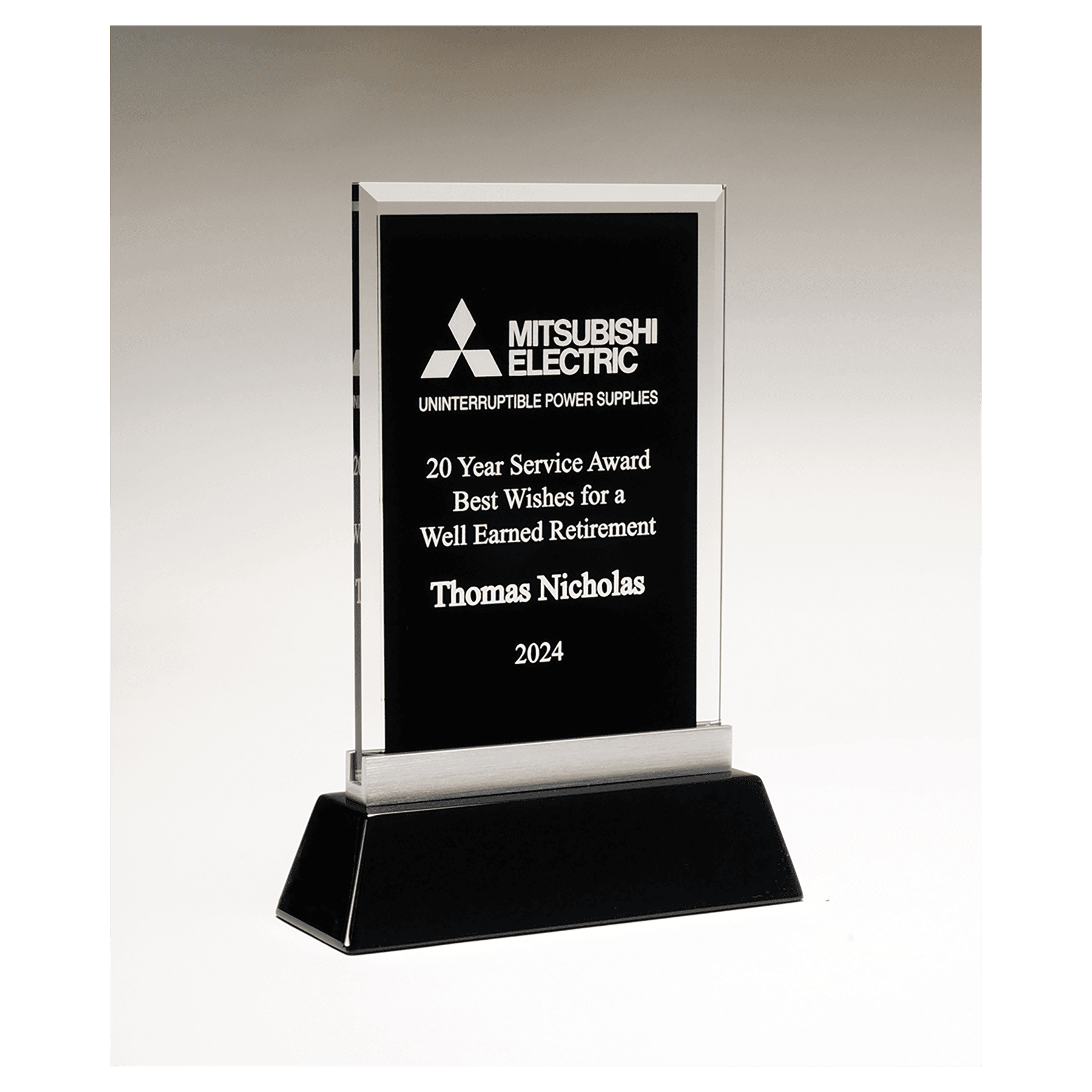 5 1/4" x 8 7/8" x 3/8" Thick Rectangular Black Silkscreened Glass