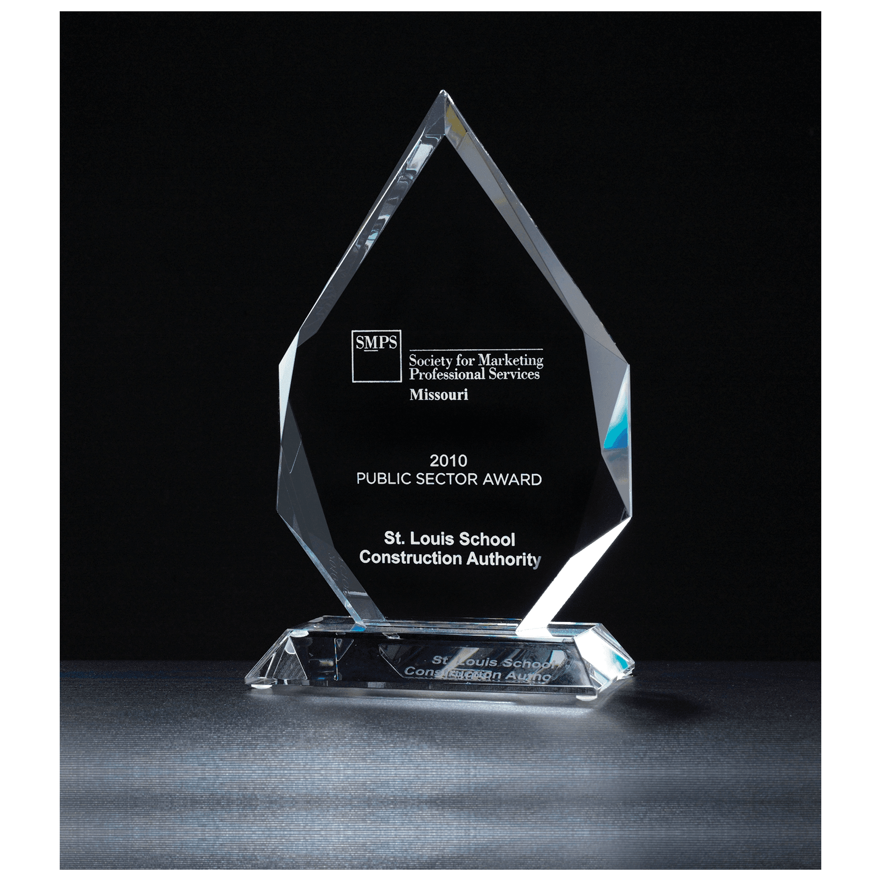 5 7/8" x 9 7/8" Flame Series Multi-Faceted Optical Crystal Award