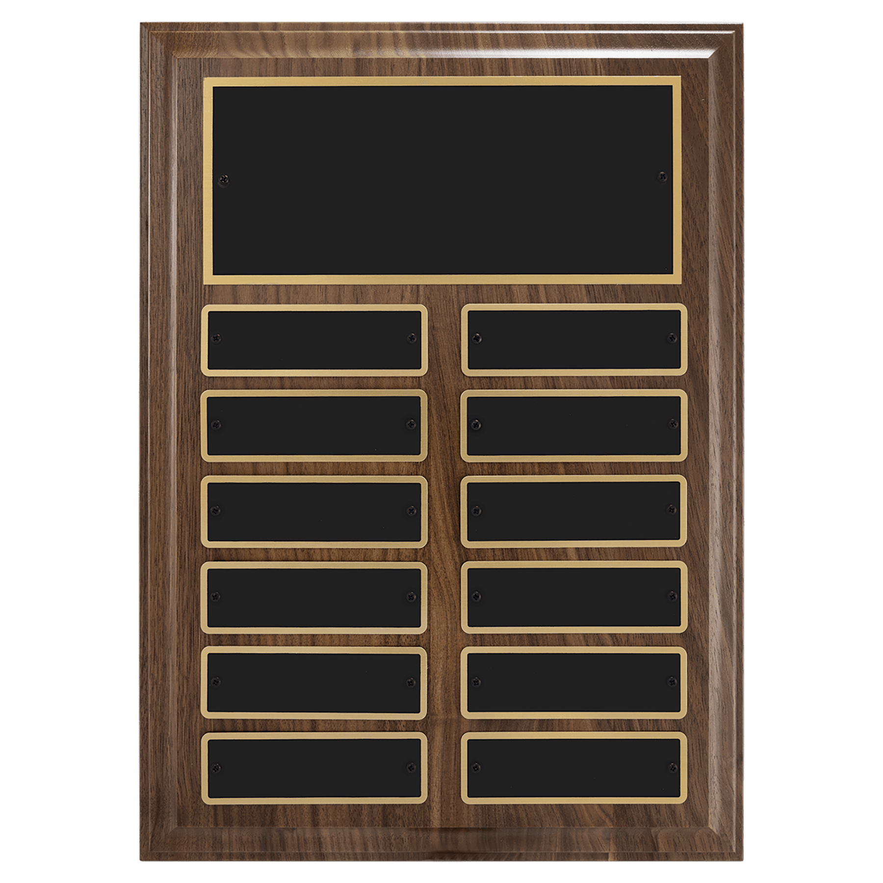 9" x 12"/Plates 1" x 3 1/4" Walnut Step-Edge 12 Plate Perpetual