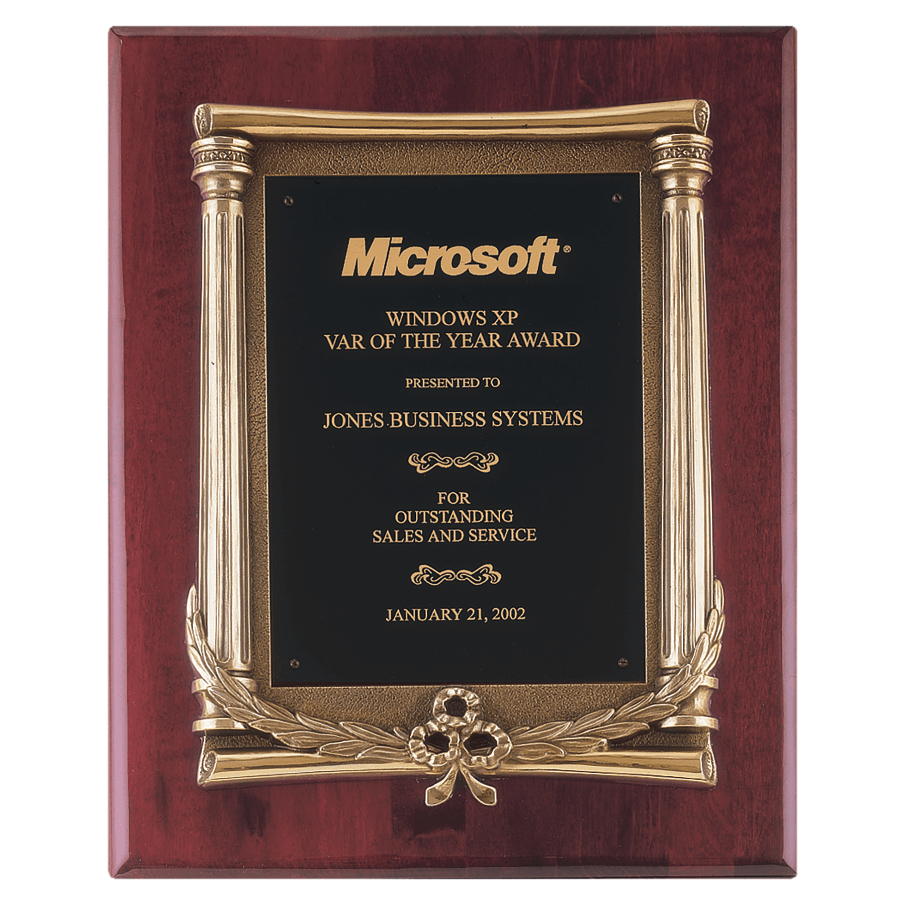 10 1/2" x 13" Rosewood Piano Finish Plaque