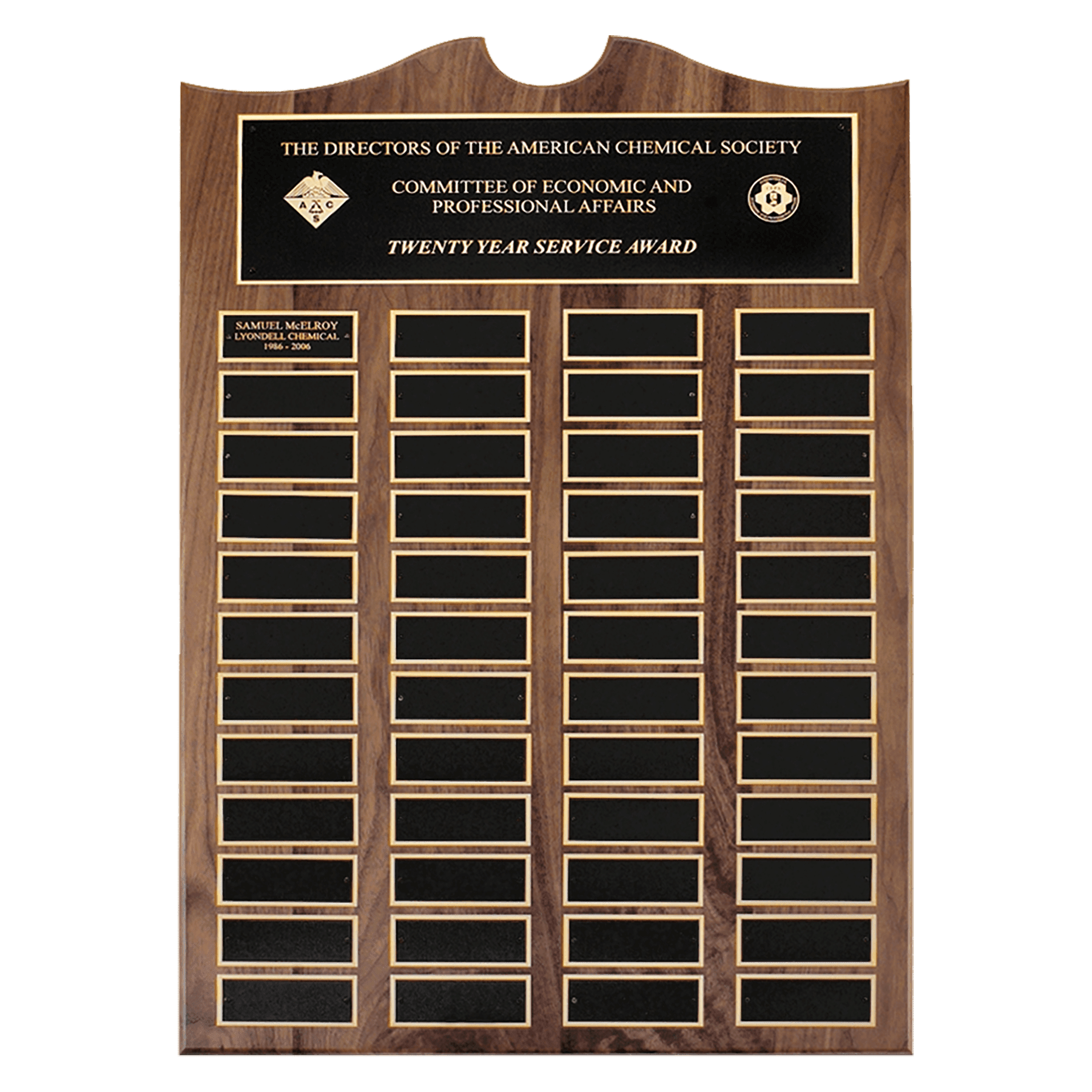 20" x 30"/Plates 1 1/2" x 3 3/4" American Walnut 48 Plate Perpetual