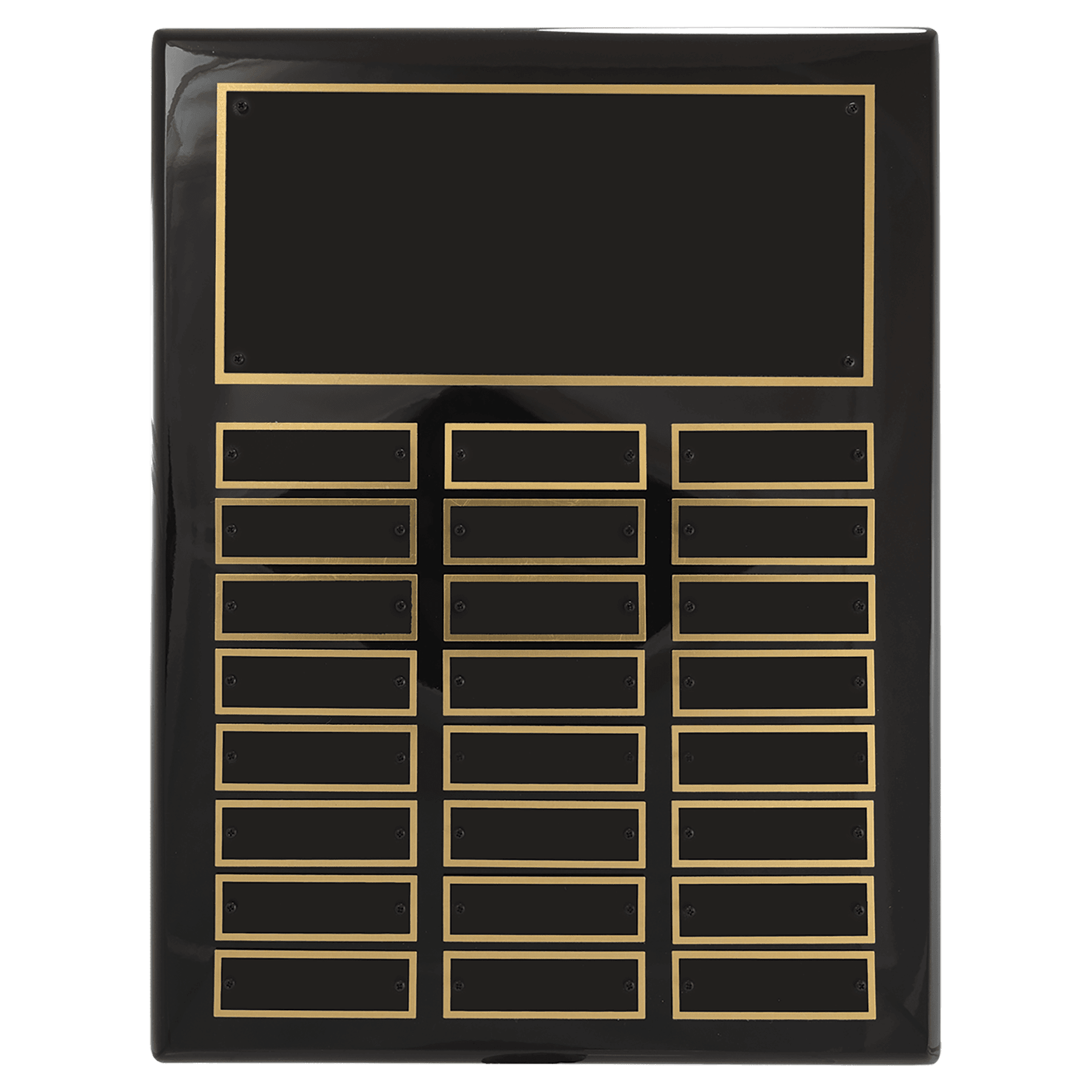 Airflyte Black Piano Finish 24 Plate Perpetual Plaque with Black